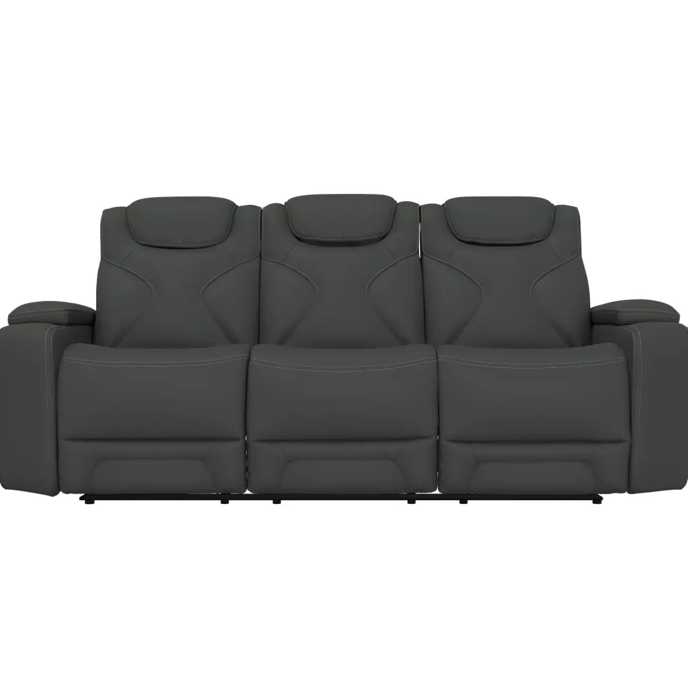 Jet Charcoal Leather Motion Sofa & Loveseat Set