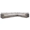 Laguna 6pc Sectional: 3 Corners & 3 Armless Chairs