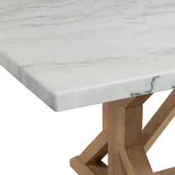 Lakeside Rectangular Marble Top Dining Table