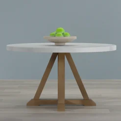 Lakeside Round Marble Top Dining Table