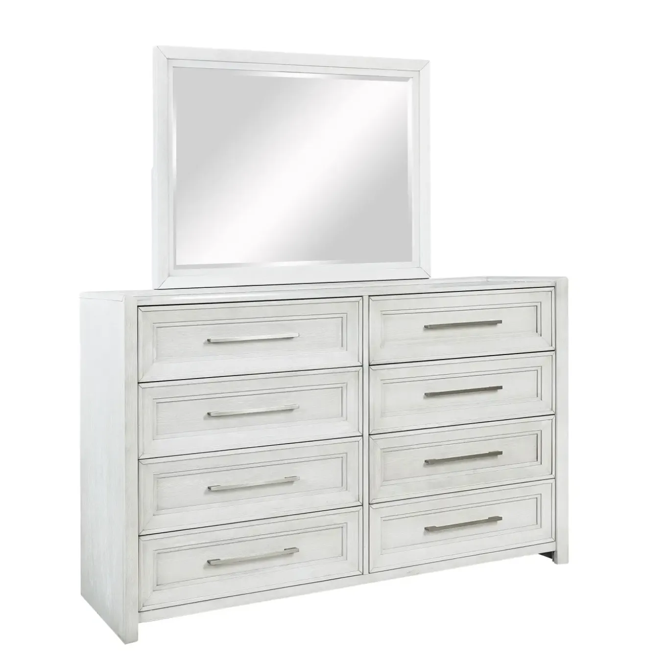 Laurel California King Panel Bed, Dresser, Mirror & Nightstand