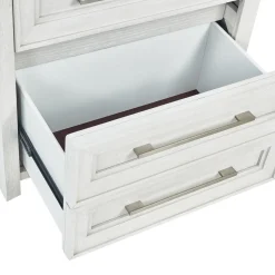 Laurel Eastern King Panel Bed, Dresser, Mirror & Nightstand