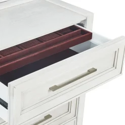 Laurel Eastern King Panel Bed, Dresser, Mirror & Nightstand