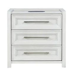 Laurel Eastern King Panel Bed, Dresser, Mirror & Nightstand