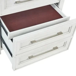 Laurel King Bench Storage Bed, Dresser, Mirror & Nightstand