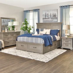 Legion California King Bed, Dresser, Mirror, Nightstand