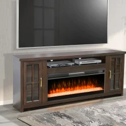 Levi Media Console & Crystal Fire Insert