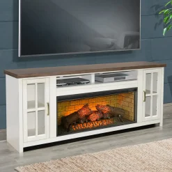 Levi Media Console & Log Fire Insert