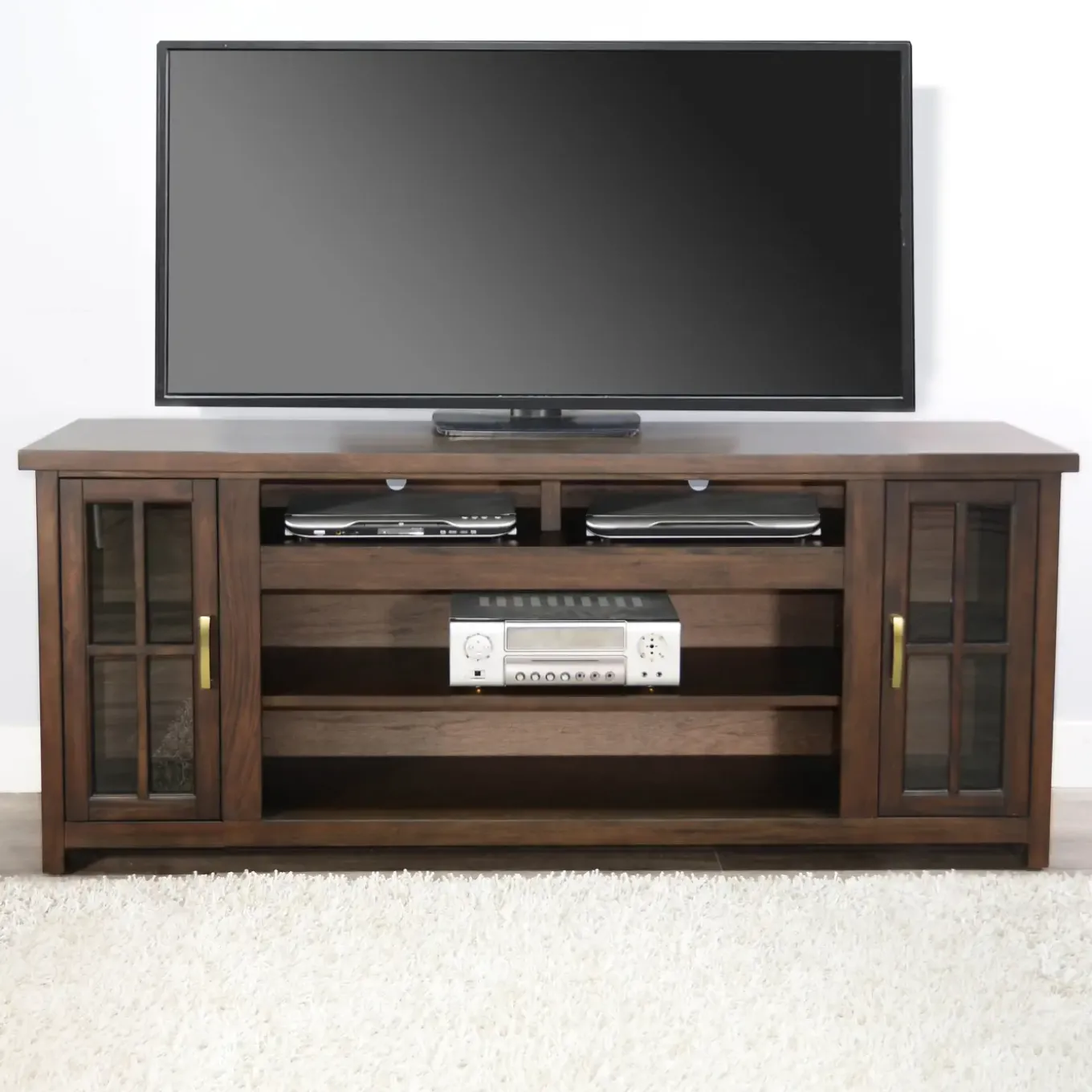 Levi Media Console & Log Fire Insert