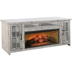 Levi Media Console & Log Fire Insert