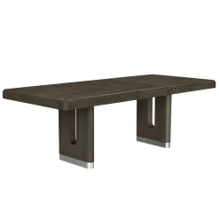 Lumen Extendable Pedestal Dining Table & 6 Side Chairs