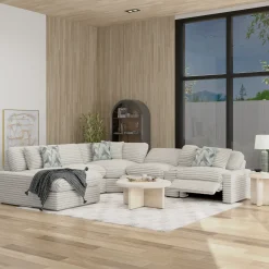 Lush 6pc Left Chaise Power Sectional
