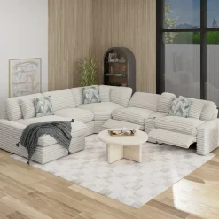 Lush 6pc Left Chaise Power Sectional
