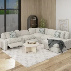 Lush 6pc Right Chaise Power Sectional