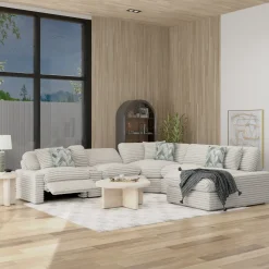 Lush 6pc Right Chaise Power Sectional