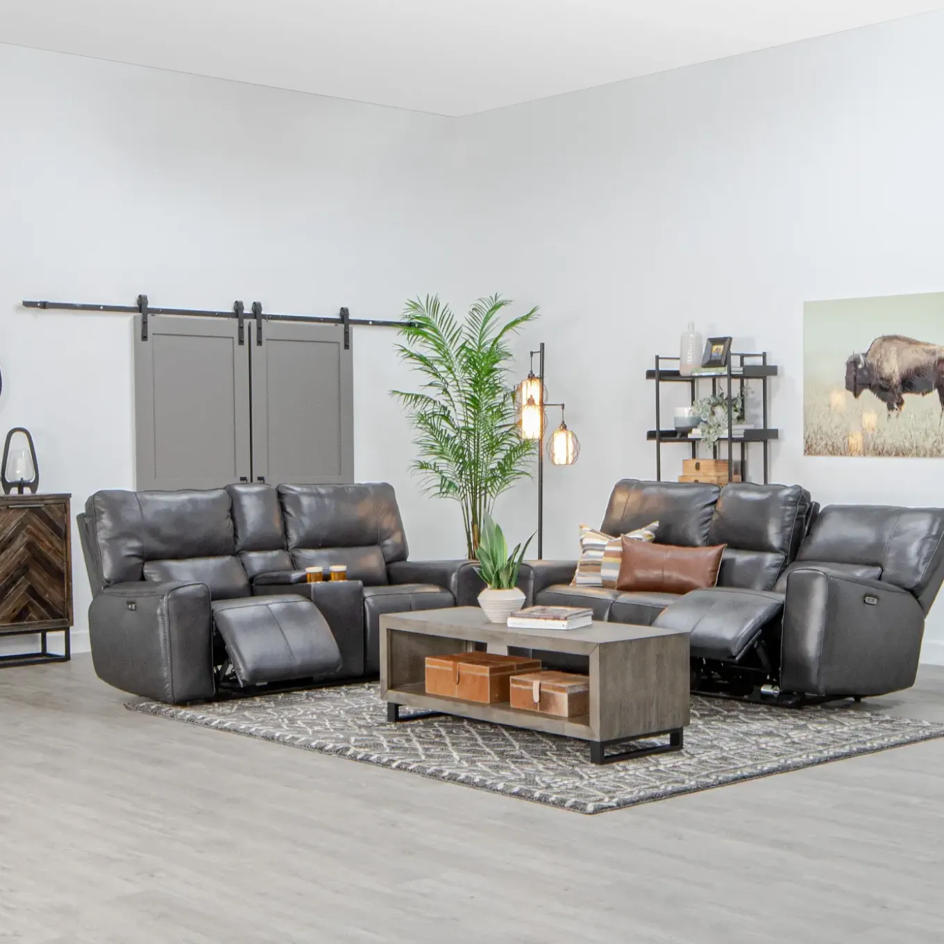 Malone Gray Reclining Living Room Set