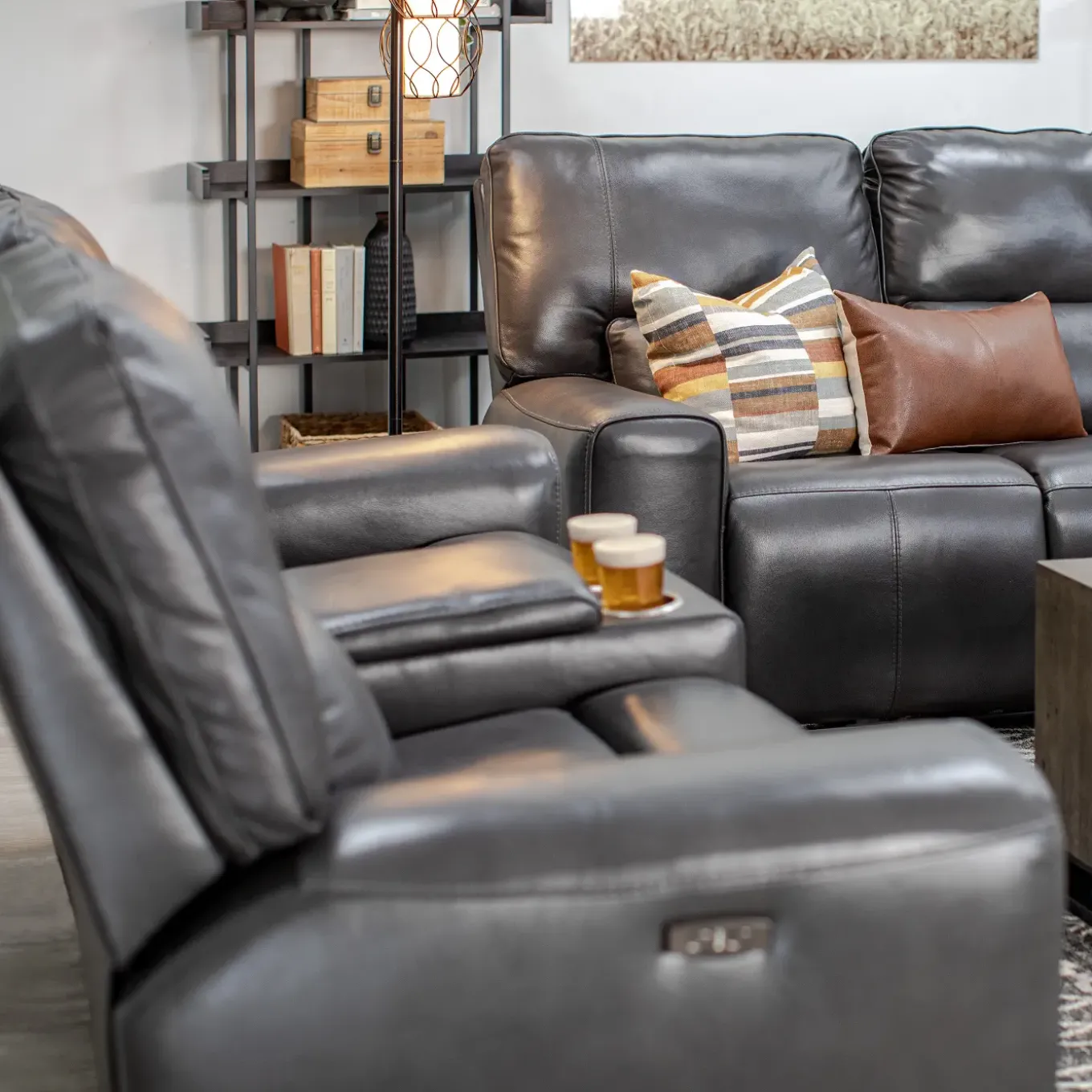 Malone Gray Reclining Living Room Set