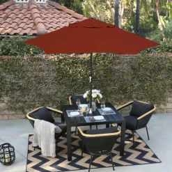 Market 9' Round Push-Tilt Umbrella