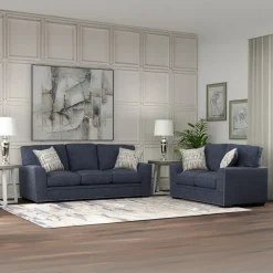 Mercer Blue Sofa & Loveseat