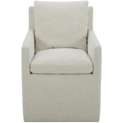 Mila Castered Arm Chair With Crypton Performance Fabric