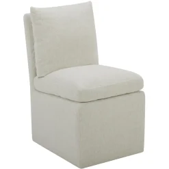 Mila Castered Side Chair With Crypton Performance Fabric