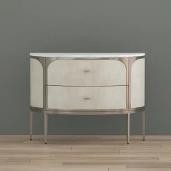 Modern Mood Two Drawer Demilune Nightstand
