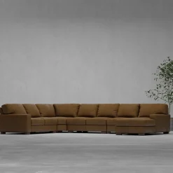 Monarch 5pc Leather Sectional with Right Chaise