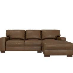 Monarch 2pc Leather Sofa with Right Chaise