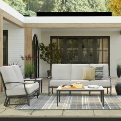 Monterey Outdoor Living Set 2pc Set: Outdoor Sofa & Glider Loveseat