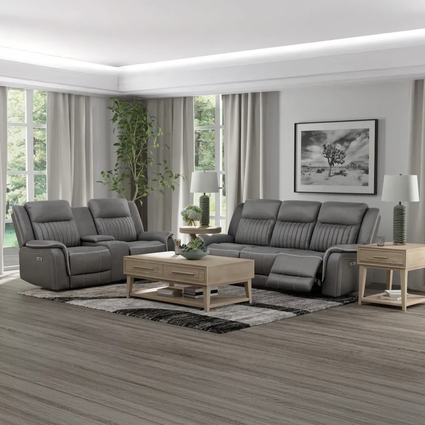 Myers Buy the Power Reclining Sofa, Get the Power Reclining Loveseat Free