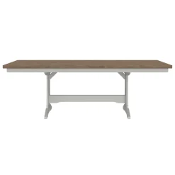 Newport 5pc Dining Set: Trestle Dining Table & 4 Side Chairs