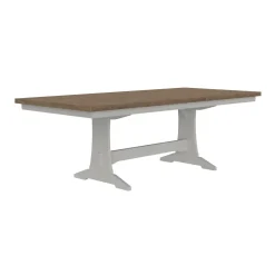 Newport 7pc Dining Set: Trestle Dining Table, 4 Side Chairs & 2 Host Arm Chairs