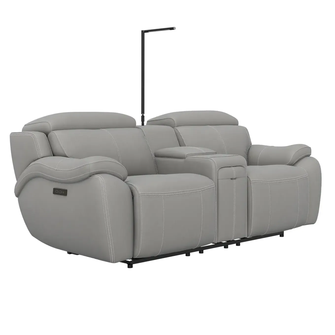 Nixon-New! Leather Power Loveseat