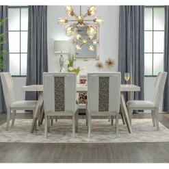 Paramount White Dining Set