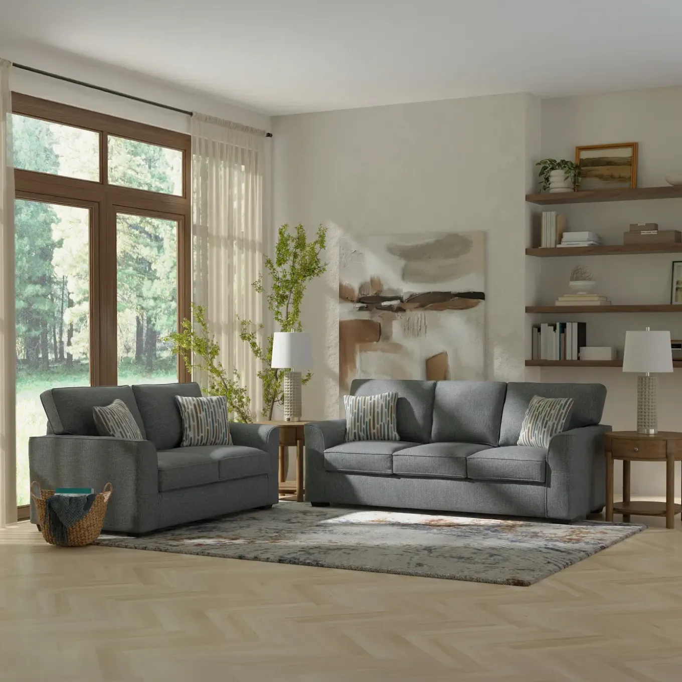 Parker Gray Living Room Set-New!
