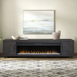 Pasadena 96" Crystal Fireplace Console
