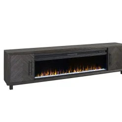 Pasadena 96" Crystal Fireplace Console