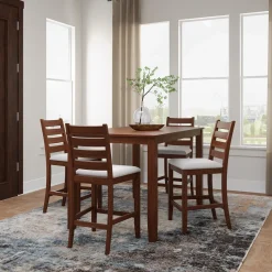 Paseo 5pc Set: Counter Table & 4 Stools