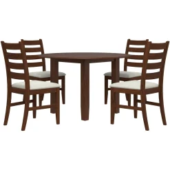 Paseo Round Dining Set-Walnut