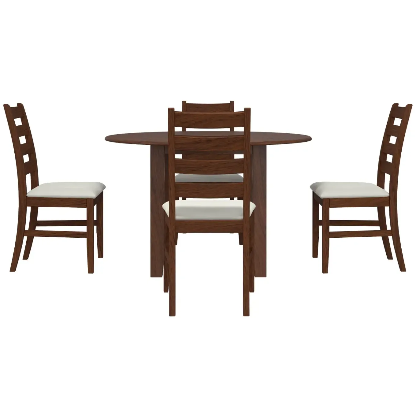 Paseo Round Dining Set-Walnut