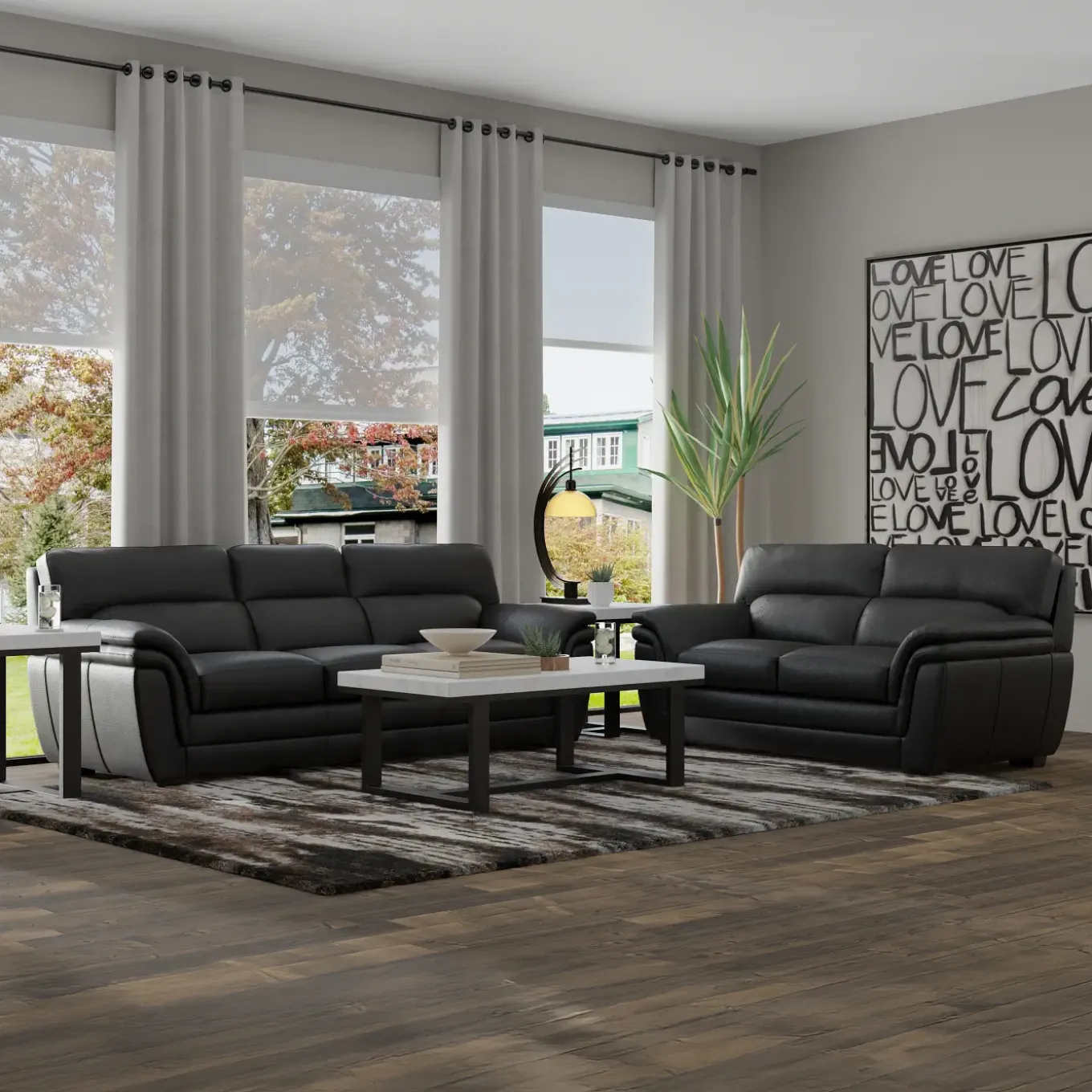 Paxton Black Living Room Set