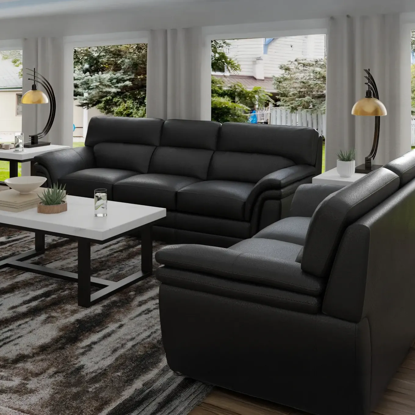 Paxton Black Living Room Set
