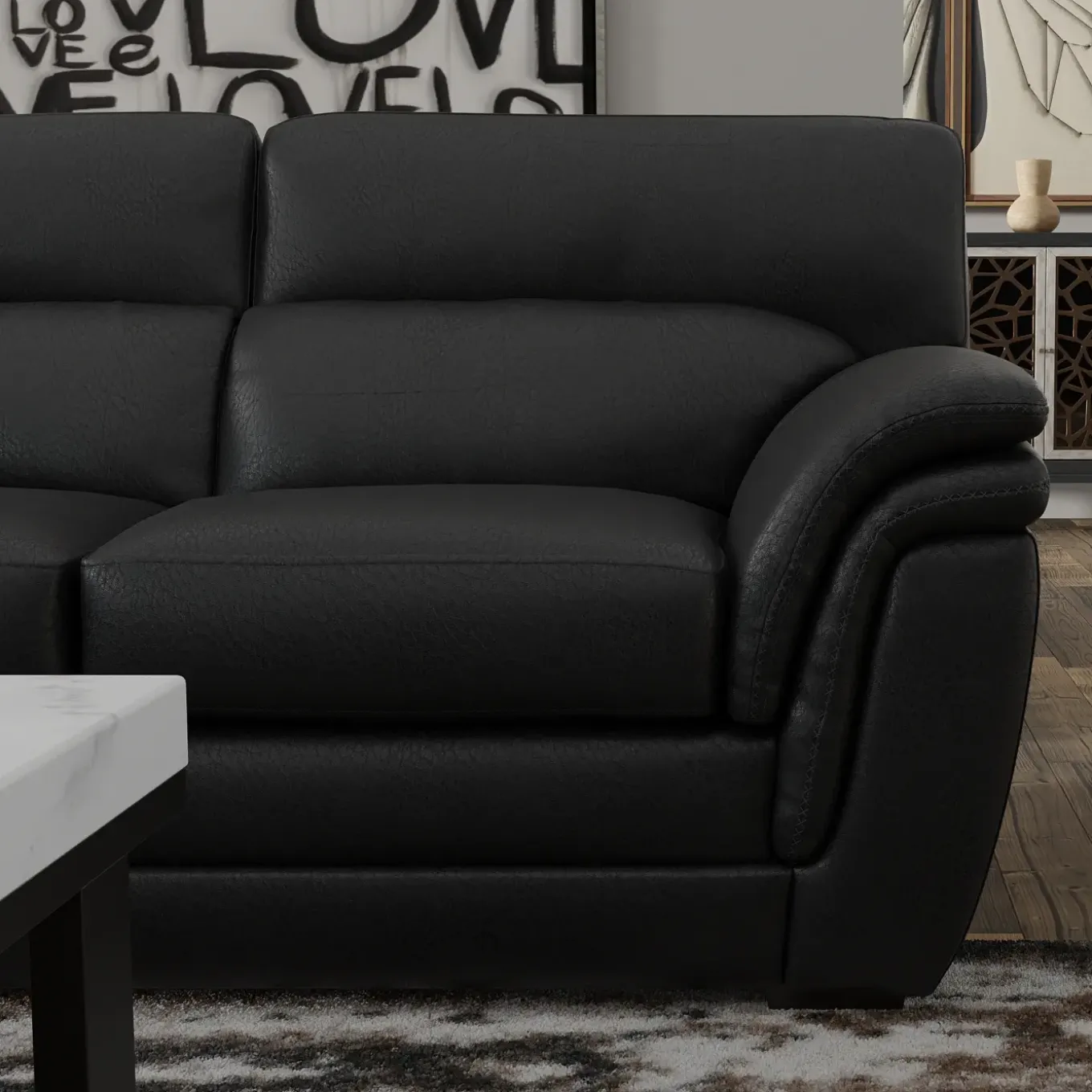 Paxton Black Living Room Set