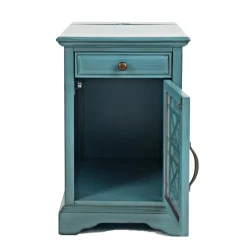 Pennington Chairside Table with Storage and Outlets