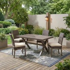 Puerto Nuevo 5pc Outdoor Set: Table & 4 Side Chairs