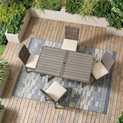 Puerto Nuevo 5pc Outdoor Set: Table & 4 Side Chairs