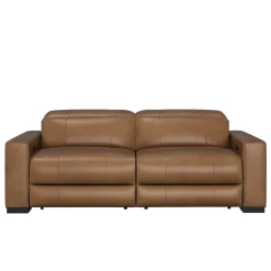 Radiance Power Leather Loveseat
