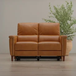 Remy Leather Power Reclining Loveseat with Power Headrests