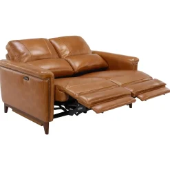 Remy Leather Power Reclining Loveseat with Power Headrests