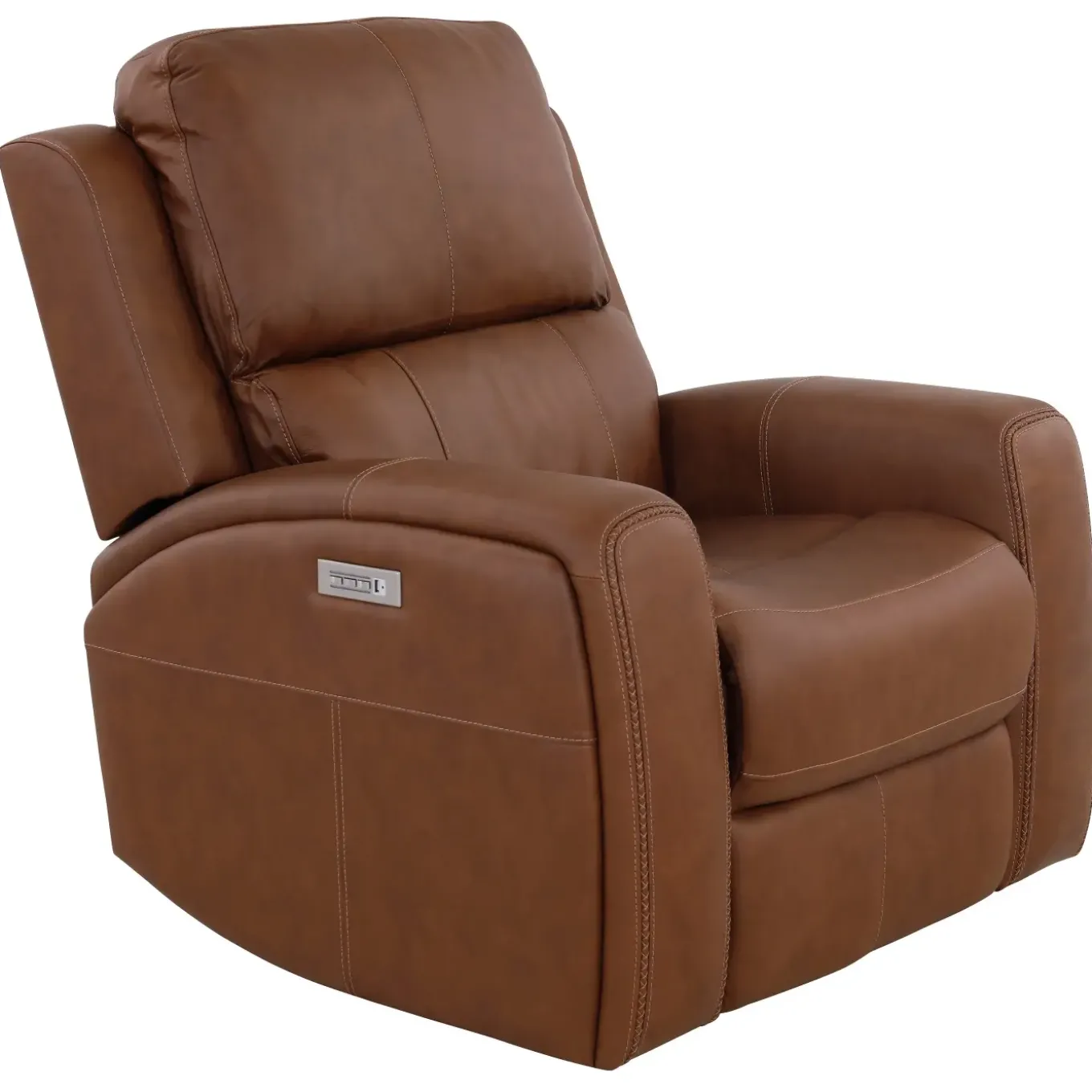 Riverdale Leather Power Recliner with Power Headrest and Power Lumbar